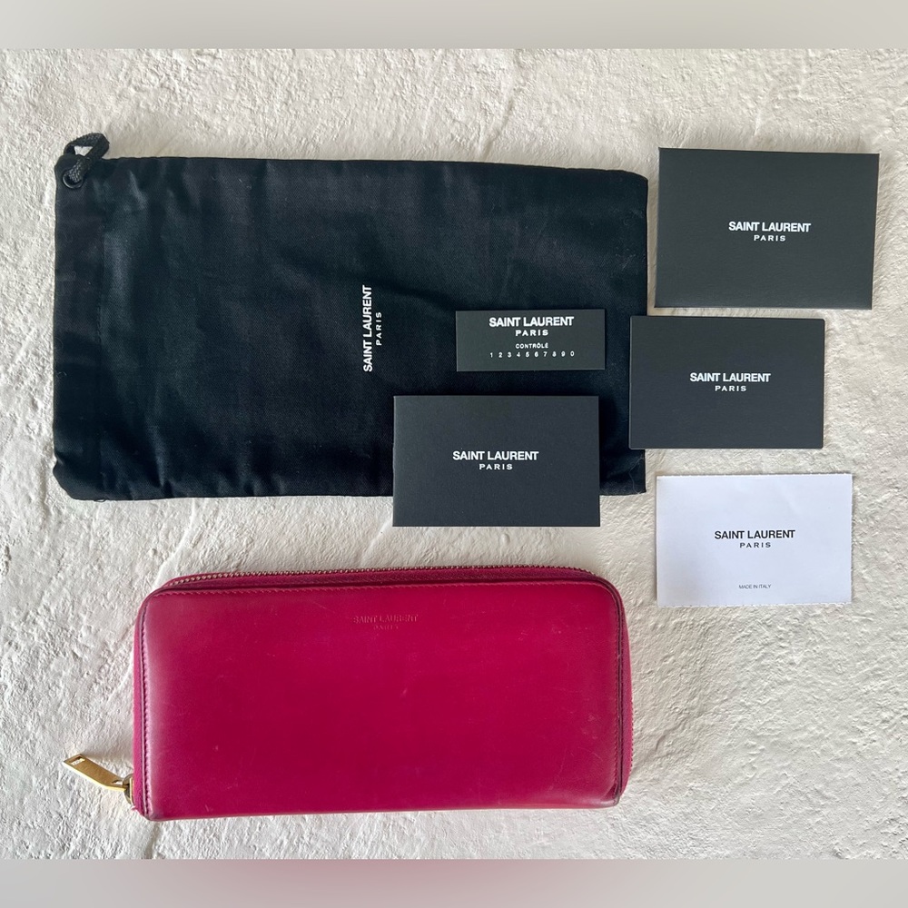 Saint Laurent Large Zip Around Wallet